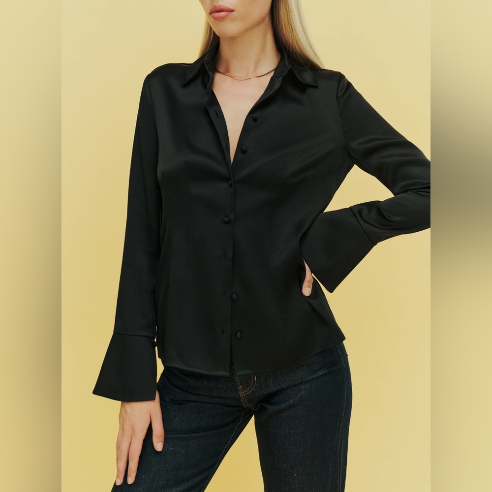 Reformation Samara Satin shirt